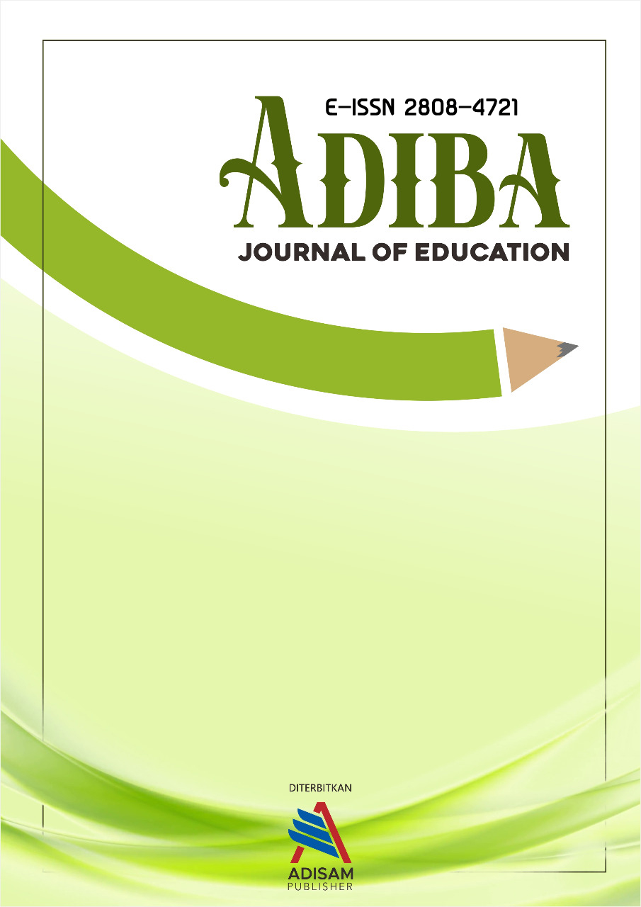 ADIBA : JOURNAL OF EDUCATION